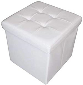 Stool HomeHarmony/® Mirrored Folding Storage Ottoman Seat Gold, Medium Toy Storage Box Chest Bench