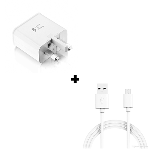 Picture of Genuine Samsung S9,S9 Plus | S10, S10 Plus Super Charge Fast Mains Charger Plug USB-C Cable