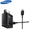 Picture of Genuine Samsung Galaxy A30 A30s Fast Charger Adapter With USB-C Cable UK - Black