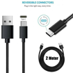 Picture of Genuine Samsung Fast Charger Adapter &2M USB-C Cable For Galaxy A20 A20e A30 A40 - Black