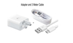 Picture of Genuine Samsung Fast Charger Adapter & 3M USB-C Cable For Galaxy S9,S9+  White