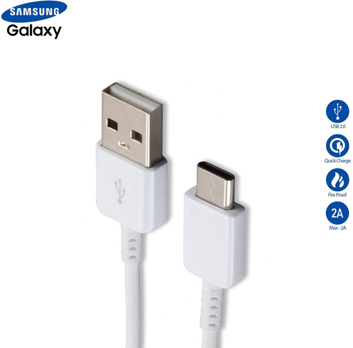 Picture of Genuine 1M Long USB-C Data Sync Lead Charger Cable For Samsung Galaxy A70 A70s A71 A80 all A Series Galaxy Phones.
