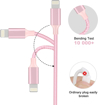 Picture of Unbreakable Lighting to USB Cable for Apple Phones and iPad 3 meter - Rose Pink