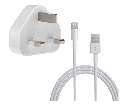 Picture of Genuine Apple CE Approved  Charger Plug & USB Data Cable for Apple iPhone X XR Xs Xs Max SE 2020 and all Apple iPhones.