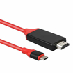 Picture of Type-C to HDMI HDTV Connector Cable for Samsung to TVs and Big Screens – 2m Red