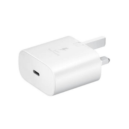 Picture of Fast Charging (25W) USB-C UK Plug/Wall Charger for Samsung Galaxy S20 FE | S20 | S20+ | S20 Ultra LTE and Other USB Type C Devices – White