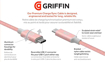 Picture of Griffin USB C to USB C Premium Braided Durable Charge/Sync Cable 1.8M / 6ft - Rose Gold