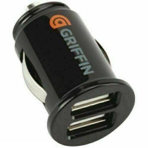 Picture of Official GRIFFIN USB In Car Dual Port Quick charging adapter for All Phones - Black