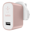 Picture of Belkin MIXIT Metallic USB-A Universal Wall Charger / Adapter - Rose Gold