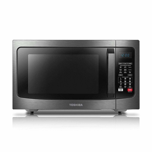 Picture of Toshiba EM925A5A-BS Microwave Oven with Sound On/Off ECO Mode and LED Lighting, 0.9 Cu Ft/900W, Black Stainless Steel
