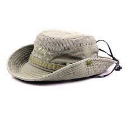 Picture of KeepSa Cotton Sun Hat UV Protection Summer Hats Beach Hat Safari Boonie Hat Foldable Fishsing Hat with Breathable Mesh and Adjustable Chin Strap
