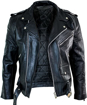 Picture of Infinty Mens Cow Hide Original Cross Zip Brando Biker Motorcycle Real Leather Jacket