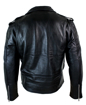Picture of Infinty Mens Cow Hide Original Cross Zip Brando Biker Motorcycle Real Leather Jacket