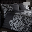 Picture of Gaveno Cavailia Luxurious Empire Damask Bed Set with Duvet Cover and Pillow Cases, Polyester-Cotton, Black, Double