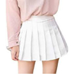 Picture of LINGS Women Girls Short High Waist Pleated Skater Tennis School Skirt