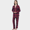 Picture of Mnemo 100% Cotton Womens Pyjama Sets Loungewear Full Length Top & Bottoms Ladies Nightwear