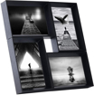 Picture of MAKITESY Multi Photo Frame for 4 (6'' x 4'') Photos with Glass Black Baby Family Collage Aperture Photo Frames for Wall Tabletop Decor