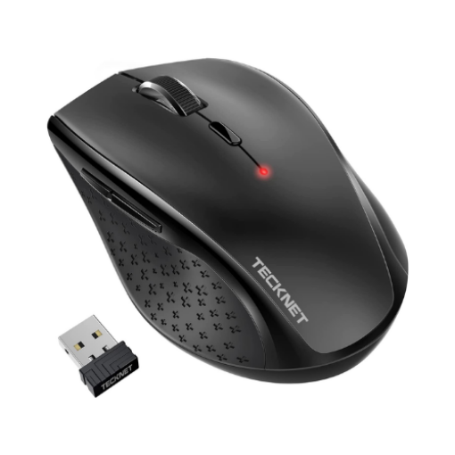 Picture of Wireless Mouse, TeckNet Classic 2.4G USB Cordless Mice Optical PC Computer Laptop Mouse With Extra Long Battery Life, 3200 DPI 6 Adjustment Levels, Nano USB wireless receiver, 6 Buttons For Windows Mac Macbook Linux