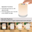 Picture of LED Night Light - Smart Bedside Table Lamp Touch Control, Dimmable, USB Rechargeable, Portable, RGB Color Changing