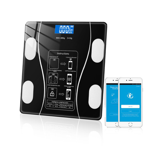 Bluetooth Smart Digital Scale USB BMI Body Fat Muscle Weight Scales APP 180KG UK 
