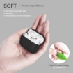 Picture of Liquid Silicone Case for AirPods Pro, Triple Layer Hybrid Protective Hard Case, Soft Silicone Skin Case Cover Shock-Absorbing Protective Case for Airpods Pro 2019 with Carabiner, Front LED Visible