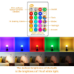 Picture of Colour Changing Bulb E27 10W Dimmable, RGBW LED Light Bulbs Mood Lighting with Remote Control,Dual Memory Function,12 Color Choices