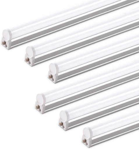 Picture of (Pack of 6) Barrina LED T5 Integrated Single Fixture, 4FT, 2200lm, 6500K (Super Bright White), 20W, Utility Shop Light, Ceiling and Under Cabinet Light, Hardwired