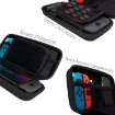 Picture of Orzly Carry Case Compatible with Nintendo Switch and New Switch OLED Console - Black Protective Hard Portable Travel Carry Case Shell Pouch with Pockets for Accessories and Games