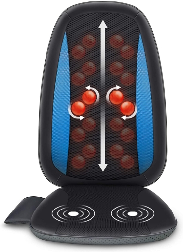 Picture of Comfier Shiatsu Back Massager -Deep Tissue Kneading Massage Chair, Massage Chair Pad for Full Back, Chair Massager for Home or Office Chair use