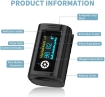Picture of Pulse Oximeter Fingertip, OLED Screen Display, Blood Oxygen Saturation Monitor with Pulse Rate and Accurate Fast Spo2 Reading Oxygen Meter, Portable Oximeter with Lanyard and Batteries