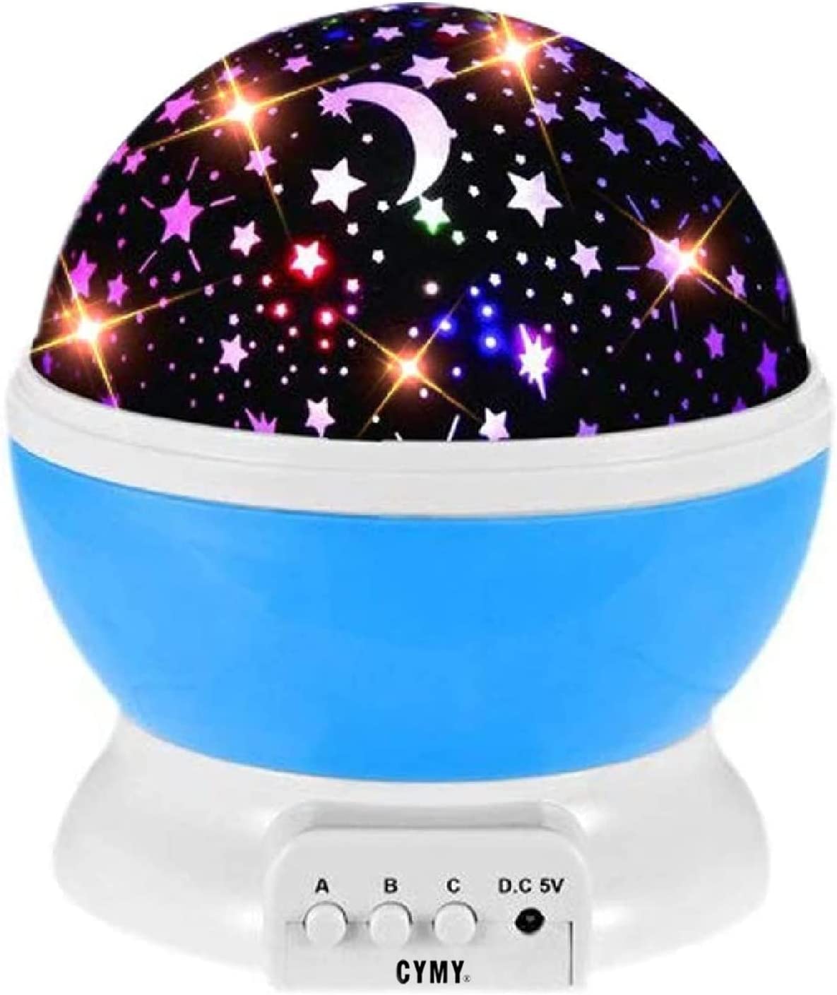 Star Projector,Supertech Multicolor Changes Romantic Rotating Moon Sleep Night Light Lamp with LED Timer Auto-Shut Off in Bedroom Livingroom for Baby Kids Adults Nursery 