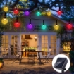Picture of Solar String Lights Decorative Colours Outdoor Christmas String Garden Lights 30 LED 5M Waterproof Colourful Solar Globe String Lights for Garden, Patio, Yard, Party & Wedding Decoration