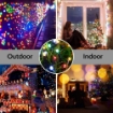 Picture of Fairy Lights Battery Powered, 10M 100LEDs Outdoor Christmas Lights, Waterproof Led String Lights with Timer & 8 Modes for Indoor Garden Gazebo Wedding Party Decorations - Multicolor 
