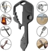 Picture of 24 in 1 Key Shaped Pocket Tool for Drill Drive Screwdriver File Bottle Opener Wrench Ruler Stripping Stainless Steel Key Shaped Pocket Key Multi Tool Key Shaped Pocket Tool 