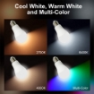 Picture of WiFi Smart Bulb A60 E27 LED Bulbs, Edison Screw Alexa Light Bulbs,10W RGB+CCT White & Colour Dimmable 800LM, APP and Voice Control, Works with Alexa Google Home, No Hub Required, 4 Pack