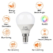 Picture of E14 Small Edison Screw LED Light Bulbs, 6W G45 LED Golf Ball Bulbs Equivalent to 50W Halogen Bulbs, 6000K Cool White Energy Saving 540 Lumen Non Dimmable - Pack of 10