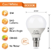 Picture of E14 Small Edison Screw LED Light Bulbs, 6W G45 LED Golf Ball Bulbs Equivalent to 50W Halogen Bulbs, 6000K Cool White Energy Saving 540 Lumen Non Dimmable - Pack of 10