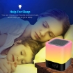 Picture of Bedside Lamp with Alarm Clock Bluetooth Speaker, Night Light Bedroom Decor RGB Color Changing LED Mood Light Bedroom Table Lamp Birthday Gifts for her Teenage Girls Boys Women Kids