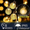 Picture of Solar Garden Lights Crystal Ball Decorative Lights 60 LED 36ft Solar Powered Waterproof Outdoor String Lights for Garden Patio Yard Home Chrismas Tree & New Year Parties - Warm White