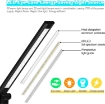 Picture of LED Desk Lamp w/ Wireless Charger, USB Port | 10 Brightness, 5 Lighting Color | Dimmable Eye-Caring Table Lamp for Home Office | Touch Control