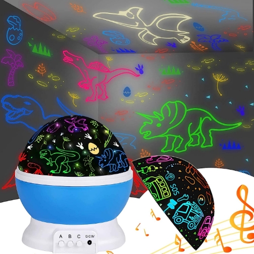 Picture of Dinosaur Night Light for Kids | Night Light Projector | 360 Degree Rotating | 16 Colorful Lights | Best Quality