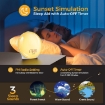 Picture of Wake Up Light Sunrise Alarm Clock for Heavy Sleepers & Kids, Fullscreen Alarm with Sunrise/Sunset Simulation, Dual Alarms, Snooze, FM Radio, 9 Color Modes, 10 Natural Sounds, Perfect for Gift