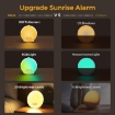 Picture of Wake Up Light Sunrise Alarm Clock for Heavy Sleepers & Kids, Fullscreen Alarm with Sunrise/Sunset Simulation, Dual Alarms, Snooze, FM Radio, 9 Color Modes, 10 Natural Sounds, Perfect for Gift