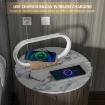Picture of Bedside Lamp Wireless Charging, Touch Control LED Table Lamp Dimmable for Bedroom USB Night Light with 5 Colors Temperatures and Clock Wooden Nightstand Lamp Modern Desk Lamp