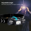 Picture of H340 Head Torch Rechargeable - Lightweight Headlamp with 1500 Lumens and 180° Swivel Base, Super Bright LED Headlamp with Red Light Mode