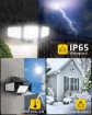 Picture of Solar Security Lights, 1200LM Solar Floodlights Motion Sensor with 360 Degree 3 Adjustable Heads, IP65 Waterproof, Wide Lighting Angle Solar Lights Outdoor for Yard Garage Pathway