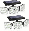 Picture of 138 LED Solar Lights Outdoor, 3 Lighting Models, IP65 Waterproof Solar Powered Wall Light (2 Pack)