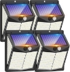 Picture of Outdoor Solar Lights, 238 LED Solar Security Lights and 3 Modes, IP65 Waterproof Solar Wall Light (4 Pack)