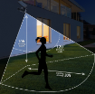 Picture of Solar Motion Sensor Spotlight - 25 Feet Range, Waterproof, Frost Resistant, Patio & Yard Outdoor Lighting - Sun Panels - Black