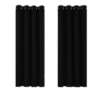 Picture of Thermal Blackout Ready Made Eyelet Curtains Super Soft Thermal Insulated Curtains for Living Room 46 x 54 Inch Black 2 Panels